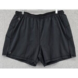 SmartWool Mens Athletic Outdoor Shorts Sz XL Black Lined 5" Inseam Gorpcore Run